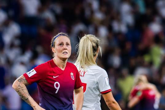 Isabell Lehn Herlovsen of Norway looks dejected