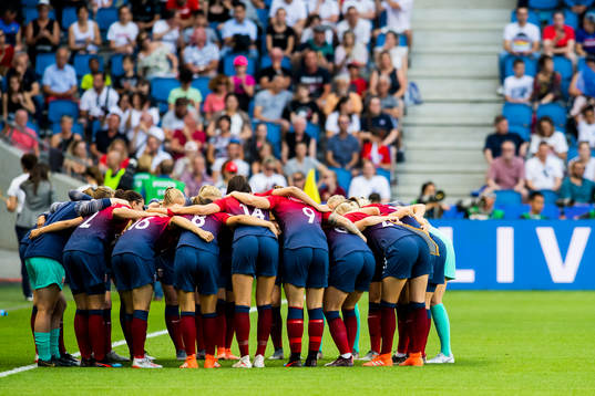 The players of Norway ahead the FIFA Women's World Cup