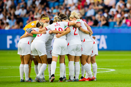 The players of England ahead the FIFA Women's World Cup