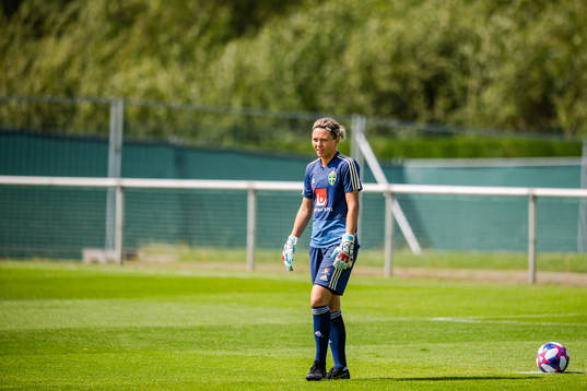 Goalkeeper Jennifer Falk of Sweden