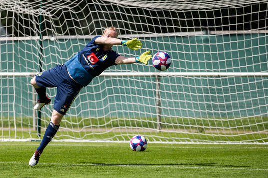 Goalkeeper Hedvig Lindahl of Sweden