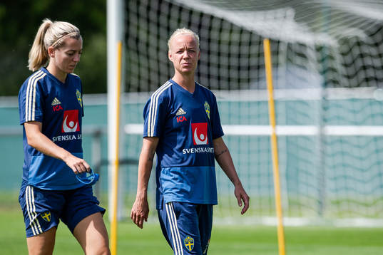 Linda Sembrant and Caroline Seger of Sweden