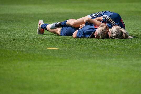 Nilla Fischer and Linda Sembrant of Sweden
