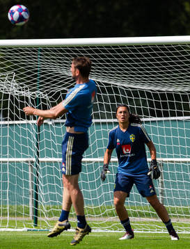 Goalkeeper Zecira Musovic of Sweden