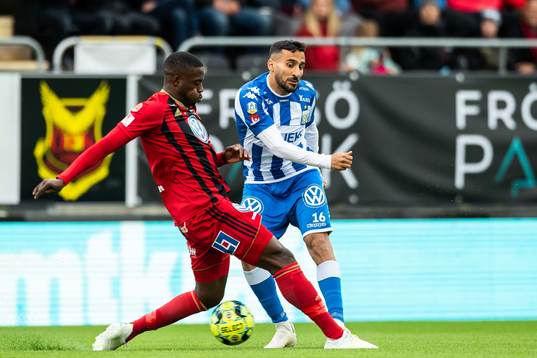 Östersunds Isak Ssewankambo och IFK Göteborgs Sargon