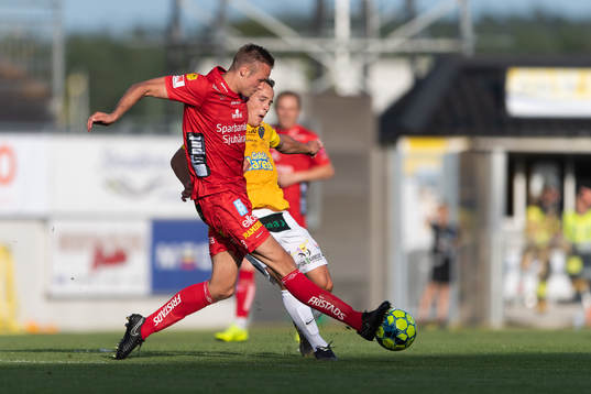 Elfsborgs Stian Rode Gregersen och Falkenbergs Anton Wede