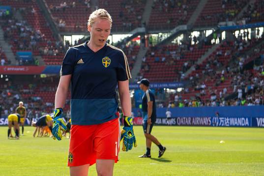 Goalkeeper Hedvig Lindahl of Sweden