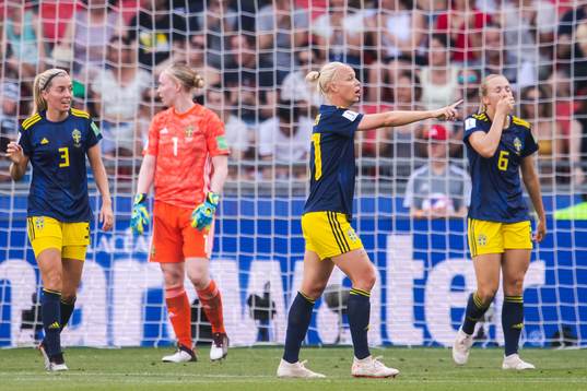 Linda Sembrant, goalkeeper Hedvig Lindahl, Caroline Seger