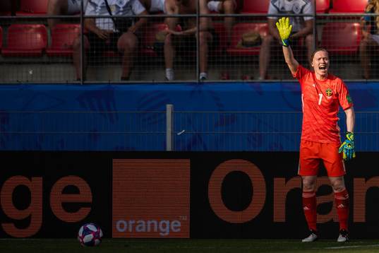 Goalkeeper Hedvig Lindahl of Sweden