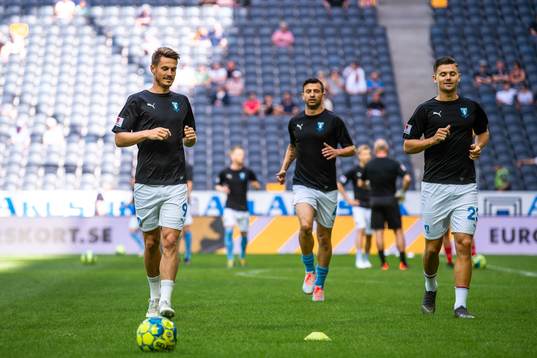Malmö FFs Markus Rosenberg, Behrang Safari och Marcus