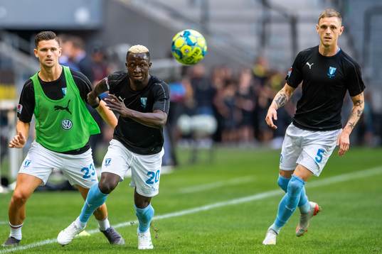 Malmö FFs Marcus Antonsson, Bonke Innocent och Sören Rieks