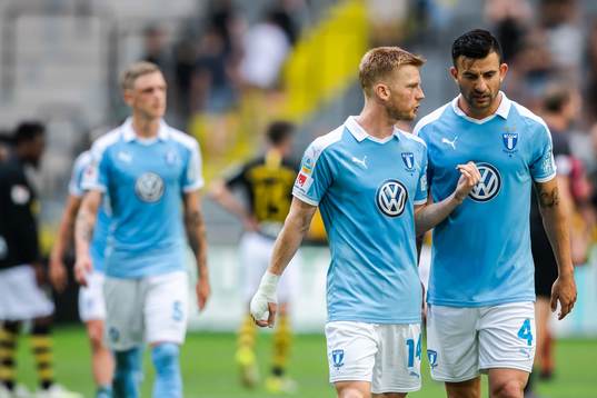 Malmö FFs Sören Rieks och Behrang Safari