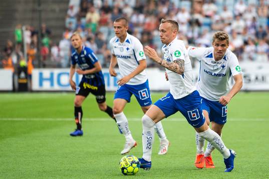 IFK Norrköpings Gudmundur Thórarinsson och Simon Thern