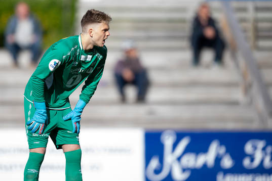 Goalkeeper Erik-Johannes Thorsbye Arnebrott of Tromsdalen