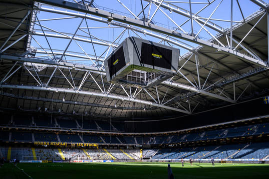 Interiör vy av Friends Arena