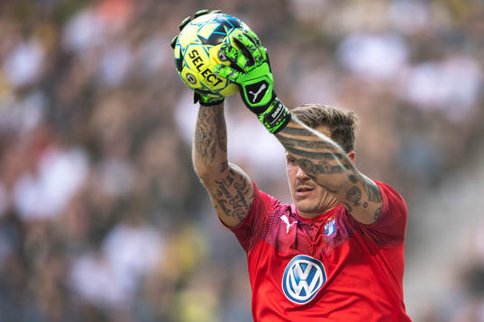 Malmö FFs målvakt Johan Dahlin