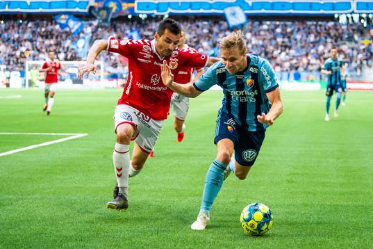 Kalmars Emin Nouri och Djurgårdens Jonathan Ring