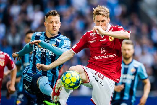 Djurgårdens Fredrik Ulvestad och Kalmars Rasmus Elm