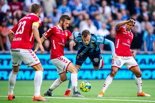 Kalmars Fidan Aliti och Emin Nouri mot Djurgårdens Fredrik