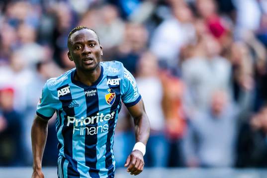 Djurgårdens Mohamed Buya Turay jublar