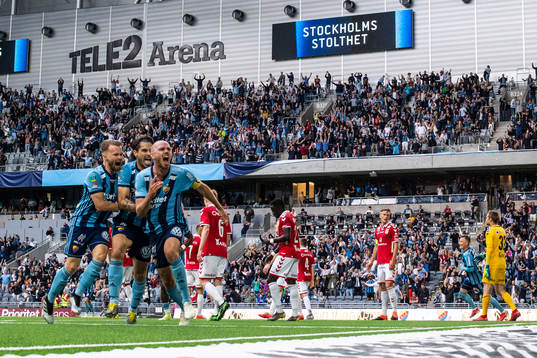 Djurgårdens Marcus Danielson jublar