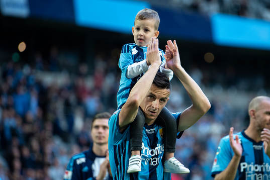 Djurgårdens Haris Radetinac jublar