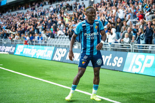 Djurgårdens Mohamed Buya Turay  jublar