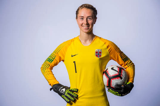 Goalkeeper Karen Oline Sneve of Norway poses for a portrait