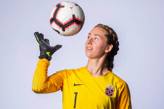 Goalkeeper Karen Oline Sneve of Norway poses for a portrait
