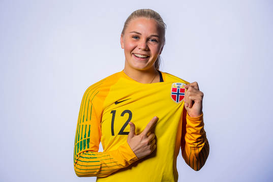 Goalkeeper Hanne Larsen of Norway poses for a portrait