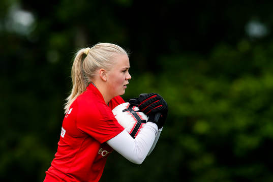 Goalkeeper Hanne Larsen of Norway