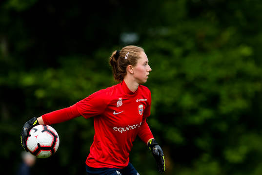 Goalkeeper Karen Oline Sneve of Norway
