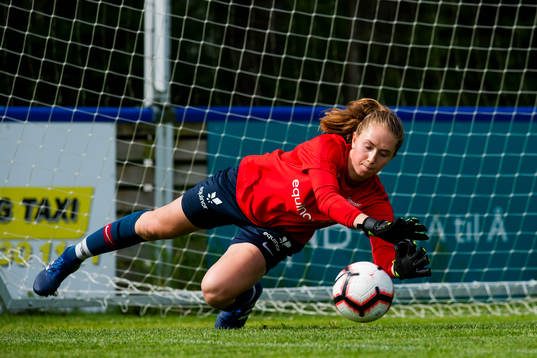 Goalkeeper Karen Oline Sneve of Norway