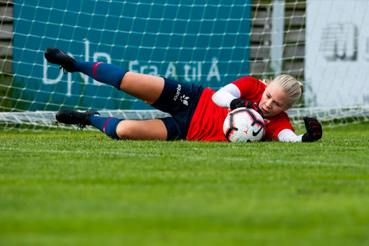 Goalkeeper Hanne Larsen of Norway