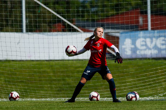 Goalkeeper Hanne Larsen of Norway