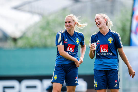 Jonna Andersson and Julia Roddar of Sweden