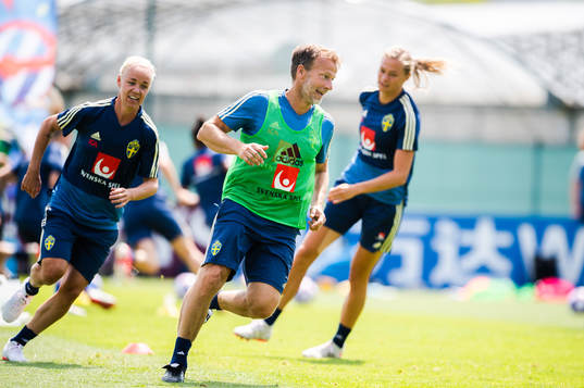 Caroline Seger and Pontus Ekblom, Physio of Sweden