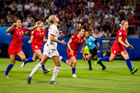 Stephanie Darby of England looks dejected date a missed