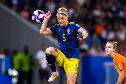 Nilla Fischer of Sweden and Anna Margaretha Marina Astrid