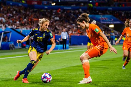 Mimmi Larsson of Sweden and Dominique Johanna Anna P.