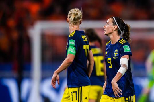 Kosovare Asllani of Sweden looks dejected