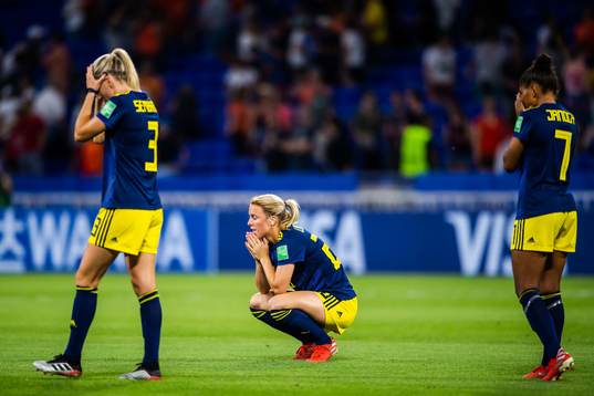 Linda Sembrant, Mimmi Larsson and Madelen Janogy of Sweden
