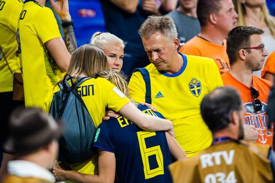 Magdalena Eriksson of Sweden with girlfriend Pernille Harder