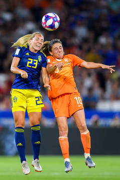 Elin Rubensson of Sweden and Daniëlle Van De Donk of