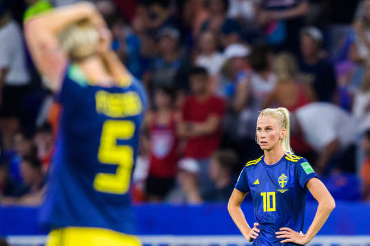 Sofia Jakobsson of Sweden looks dejected
