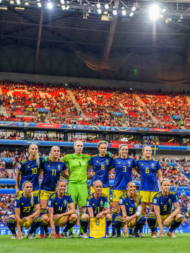 Sofia Jakobsson, Stina Blackstenius, goalkeeper Hedvig