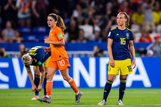 Julia Zigiotti Olme of Sweden looks dejected