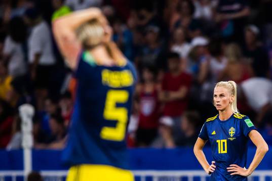 Sofia Jakobsson of Sweden looks dejected