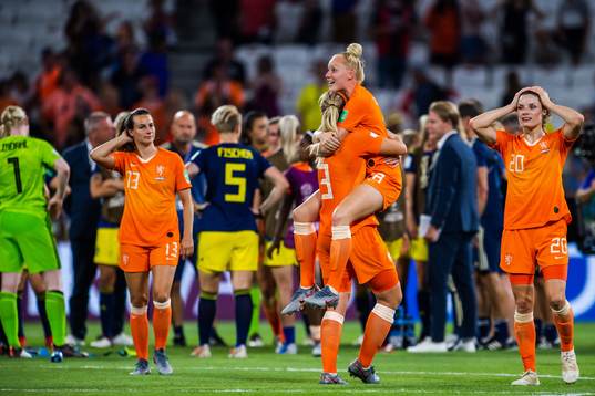 Players of Netherlands celebrate
