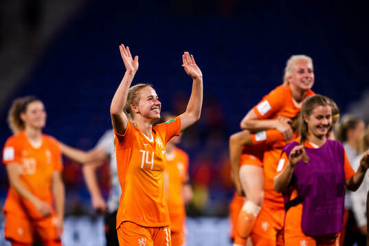Jackie Groenen of Netherlands celebrates